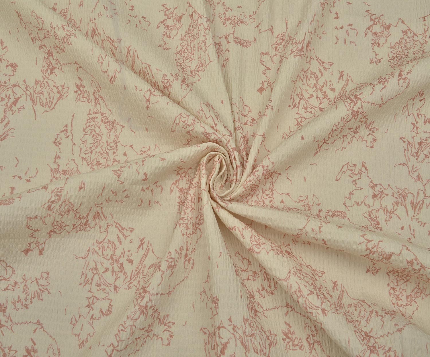 PATTERNED COTTON FABRIC - CREAM