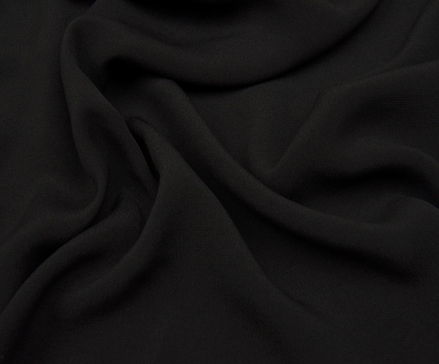 STRETCH CREPE VISCOSE FABRIC - BLACK