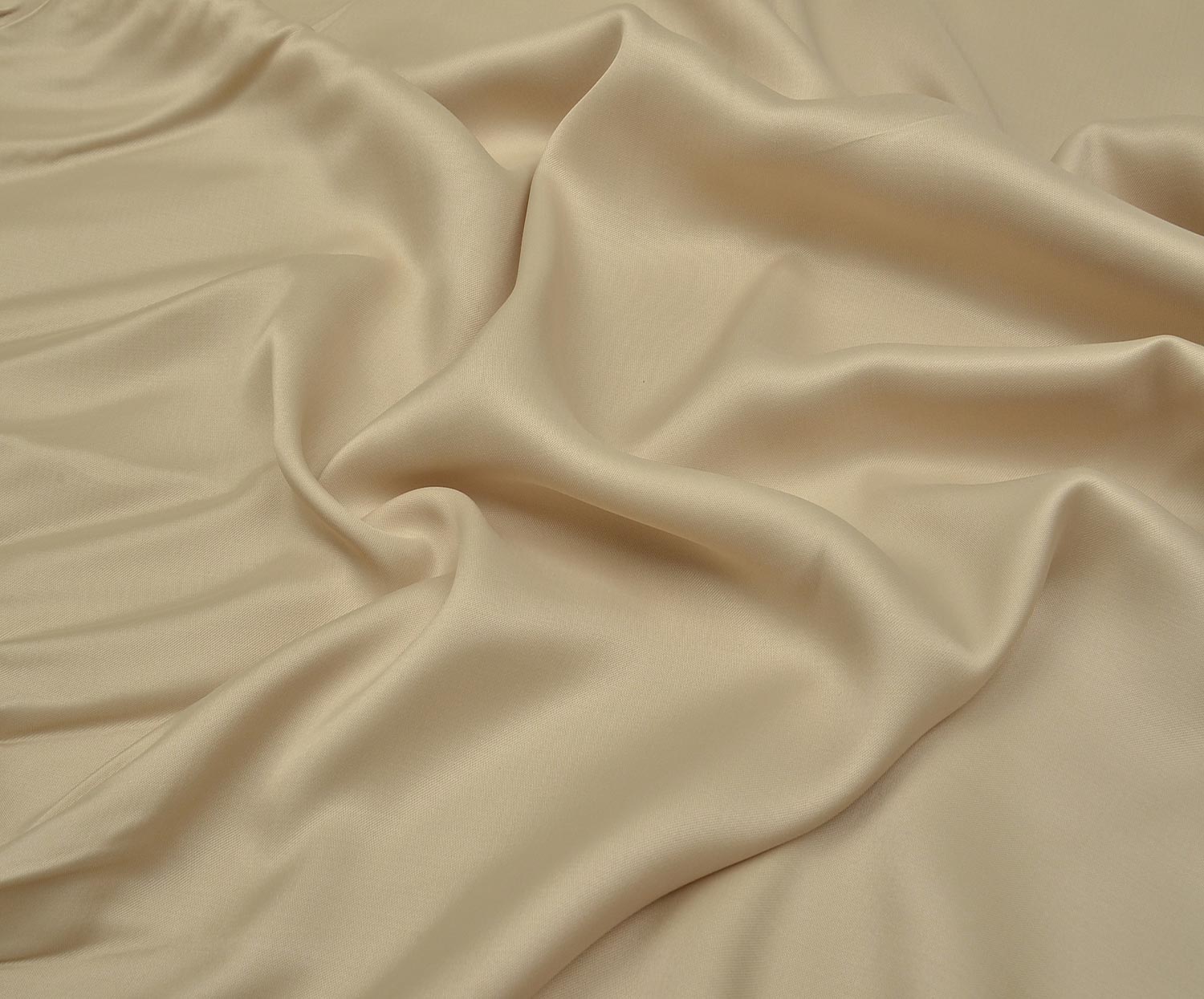 VISCOSE SATIN FABRIC - BEIGE