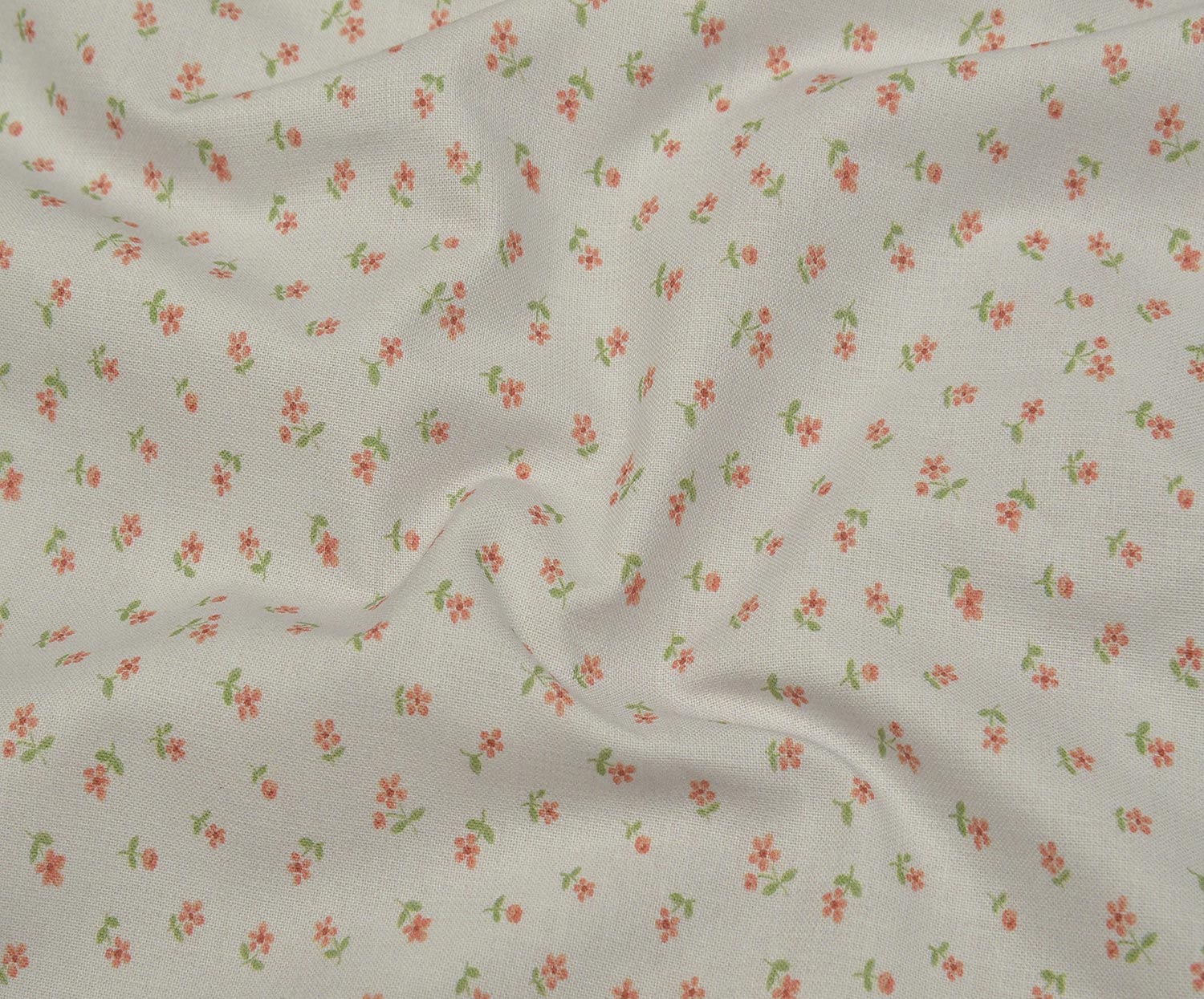 EGYPTIAN COTTON SMALL FLORAL PATTERN - GRAY