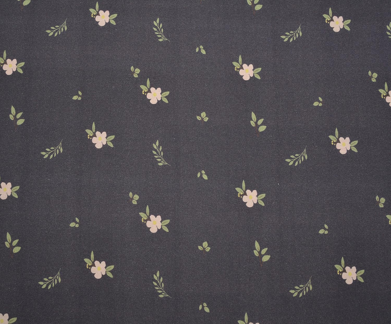 EGYPTIAN COTTON FLORAL PATTERN - NAVY