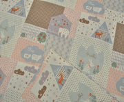 MISIR PAMUĞU PASTEL HAYVANLAR PATCHWORK DESEN - HARMONİ