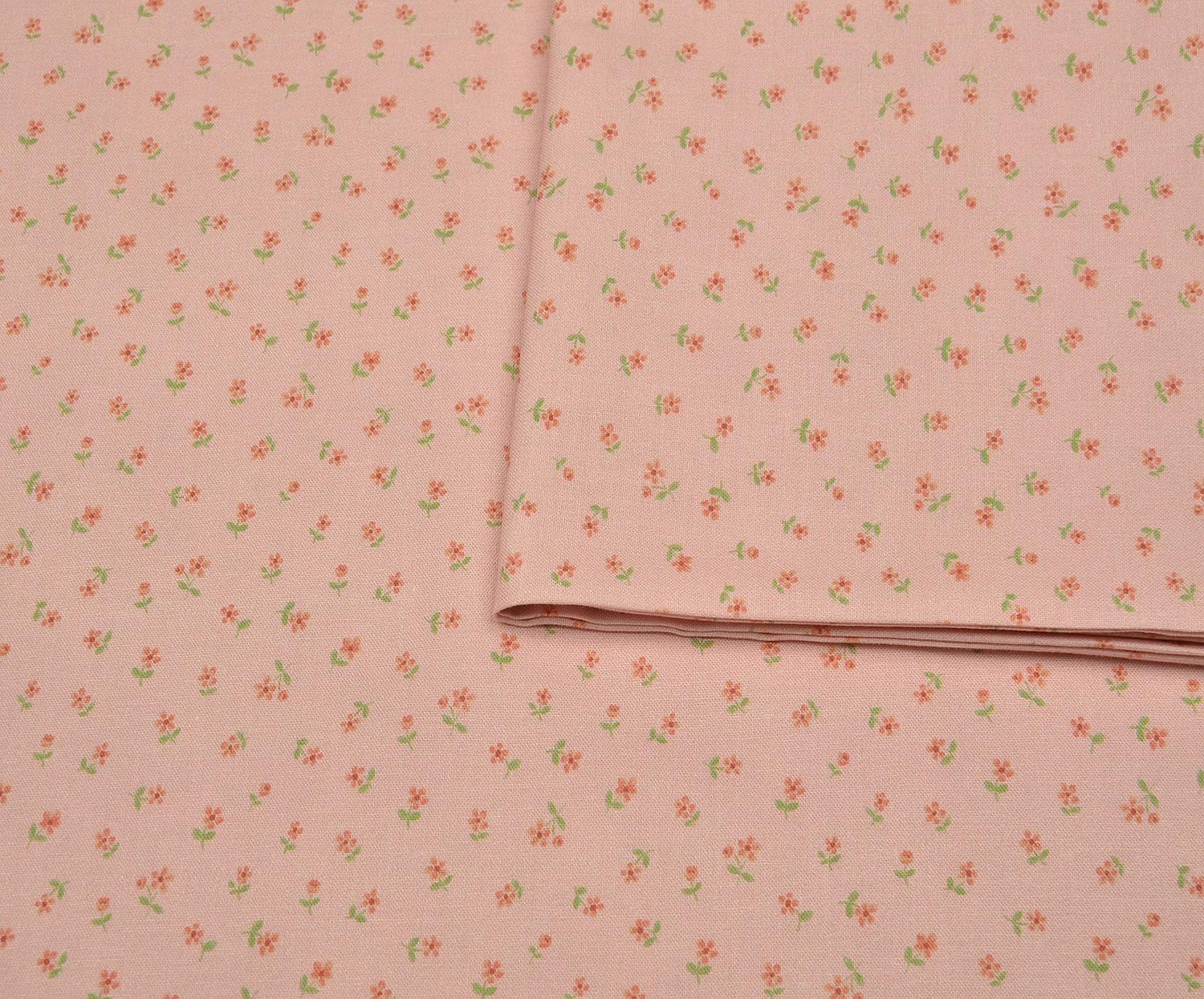 MISIR PAMUĞU MİNİK ÇİÇEKLER DESEN - PEMBE