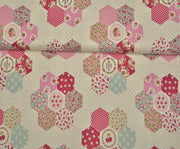MISIR PAMUĞU PETEK PATCHWORK DESEN - FUŞYA