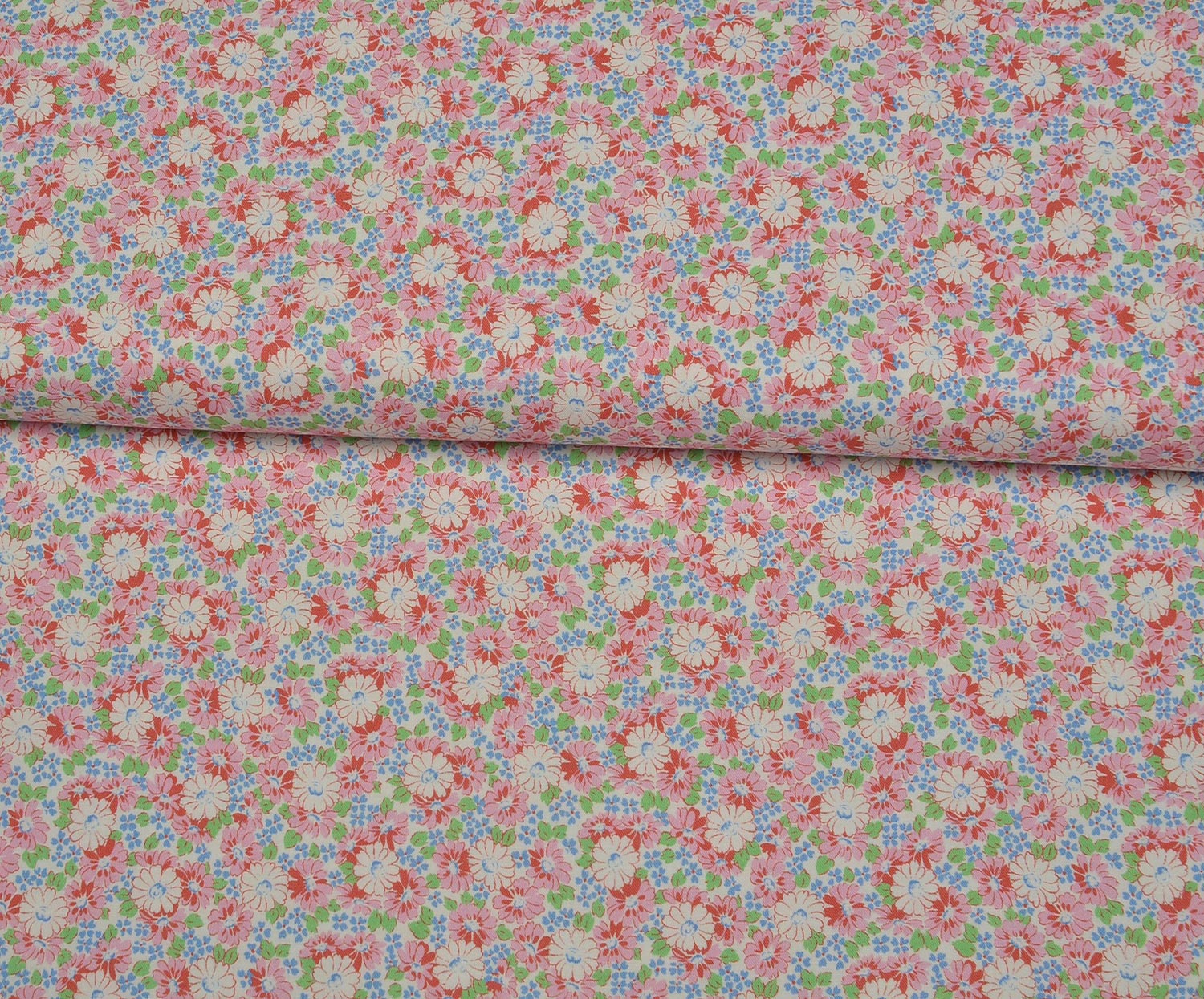 EGYPTIAN COTTON WILD FLOWERS PATTERN - PINK
