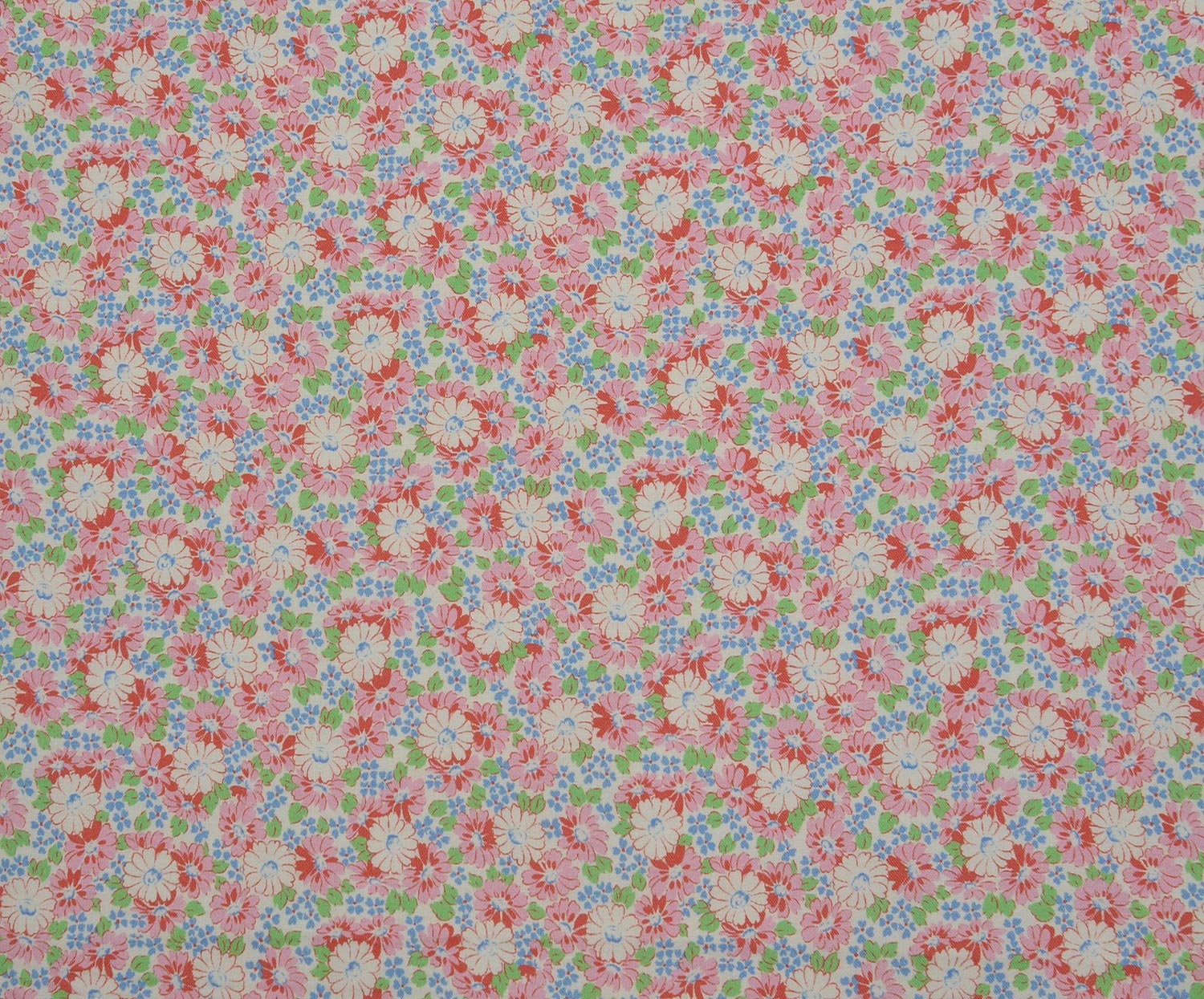 EGYPTIAN COTTON WILD FLOWERS PATTERN - PINK