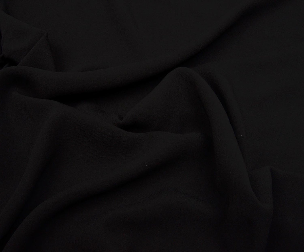 LYCRA CREPE VISCOSE FABRIC - BLACK