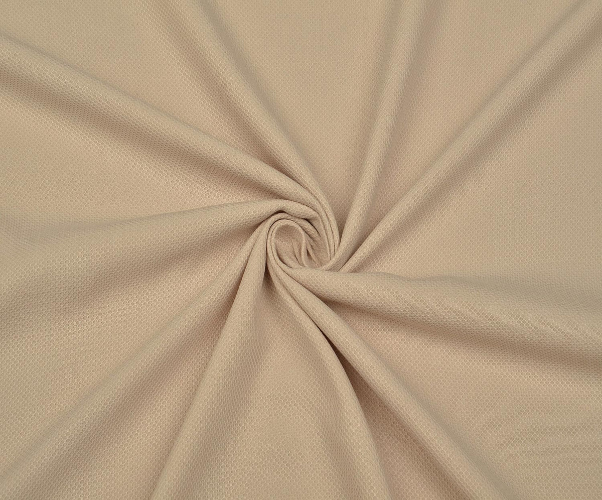 TEXTURED COTTON FABRIC - BEIGE
