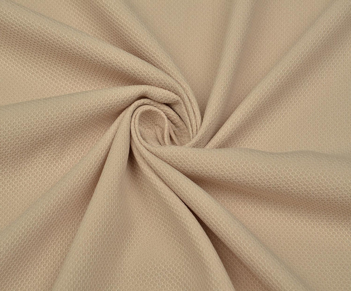 TEXTURED COTTON FABRIC - BEIGE