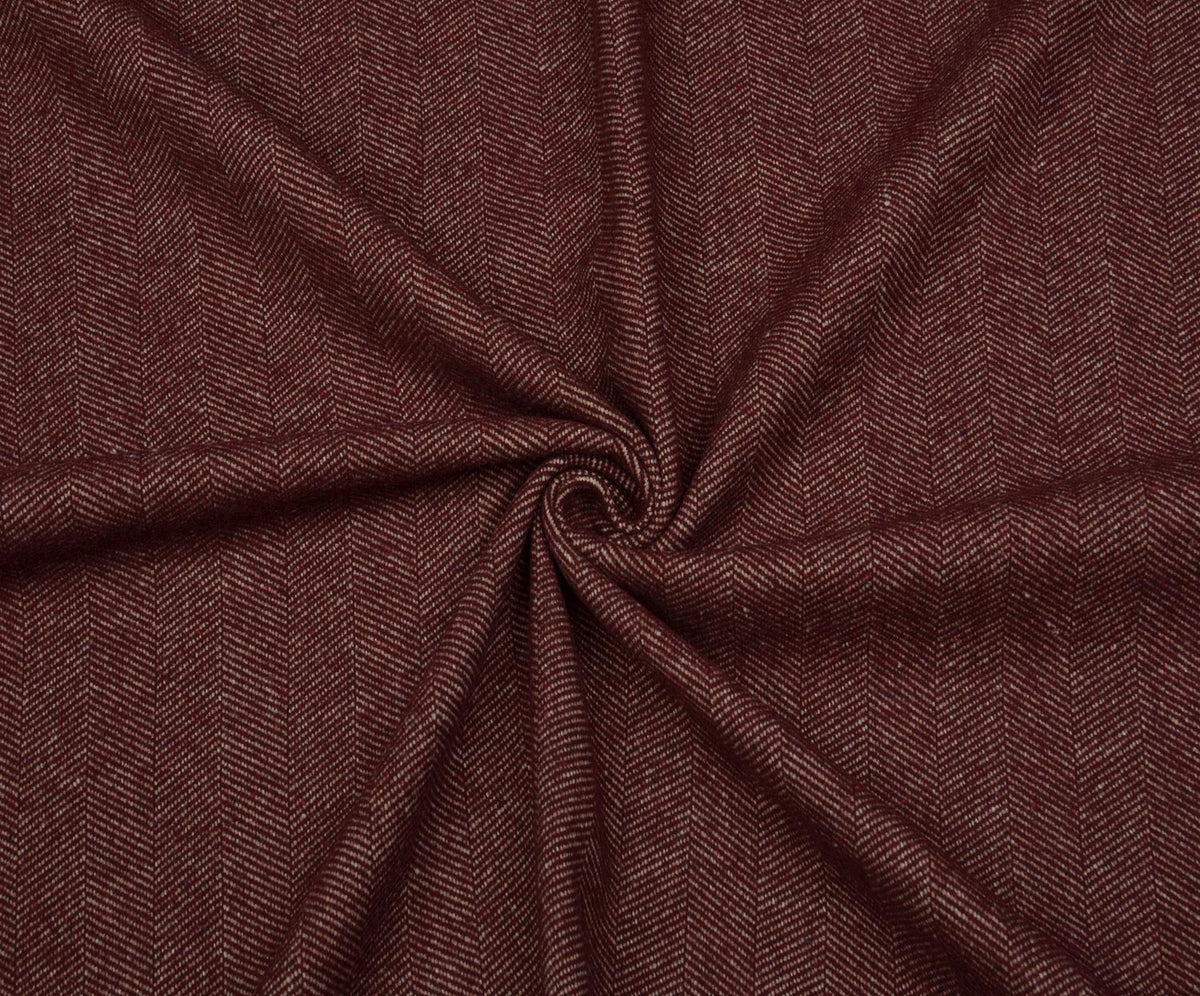 BALIKSIRTI DESENLİ ŞANEL BUKLET KUMAŞ - BORDO