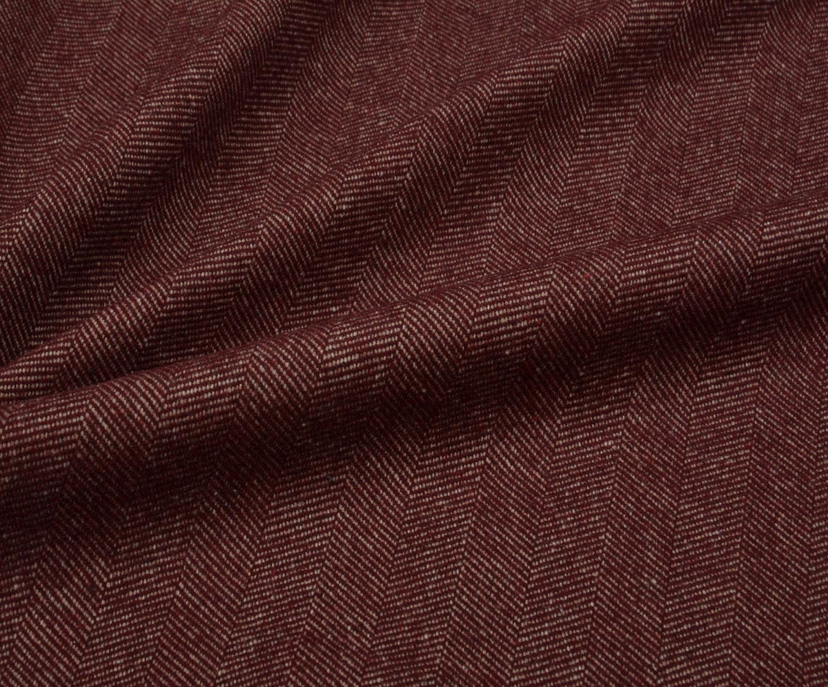 BALIKSIRTI DESENLİ ŞANEL BUKLET KUMAŞ - BORDO