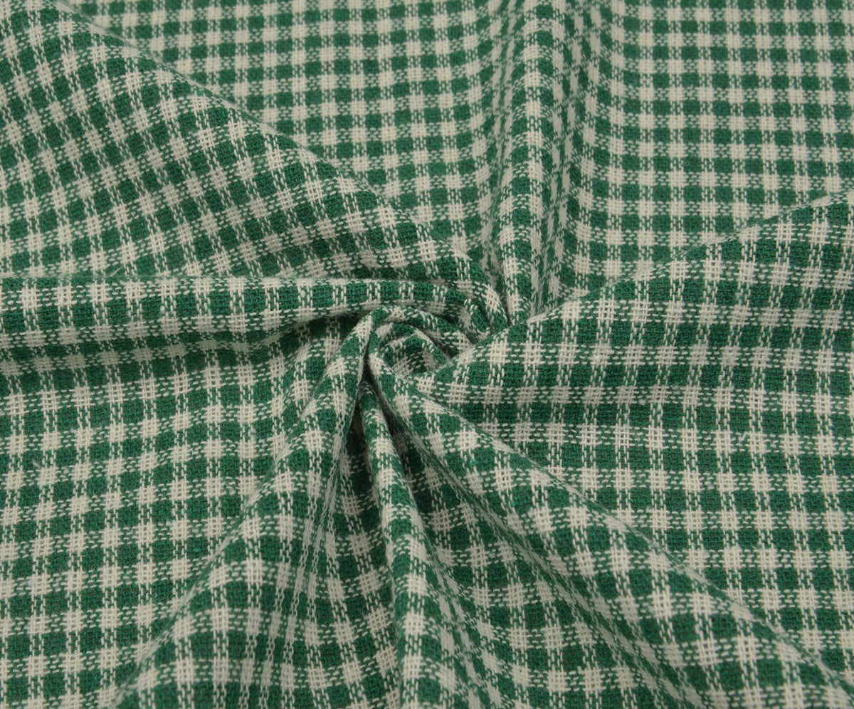 PLAID TWEED FABRIC - GREEN