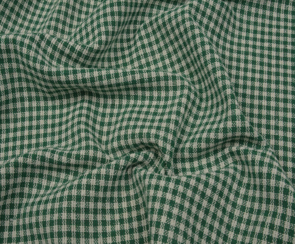 PLAID TWEED FABRIC - GREEN