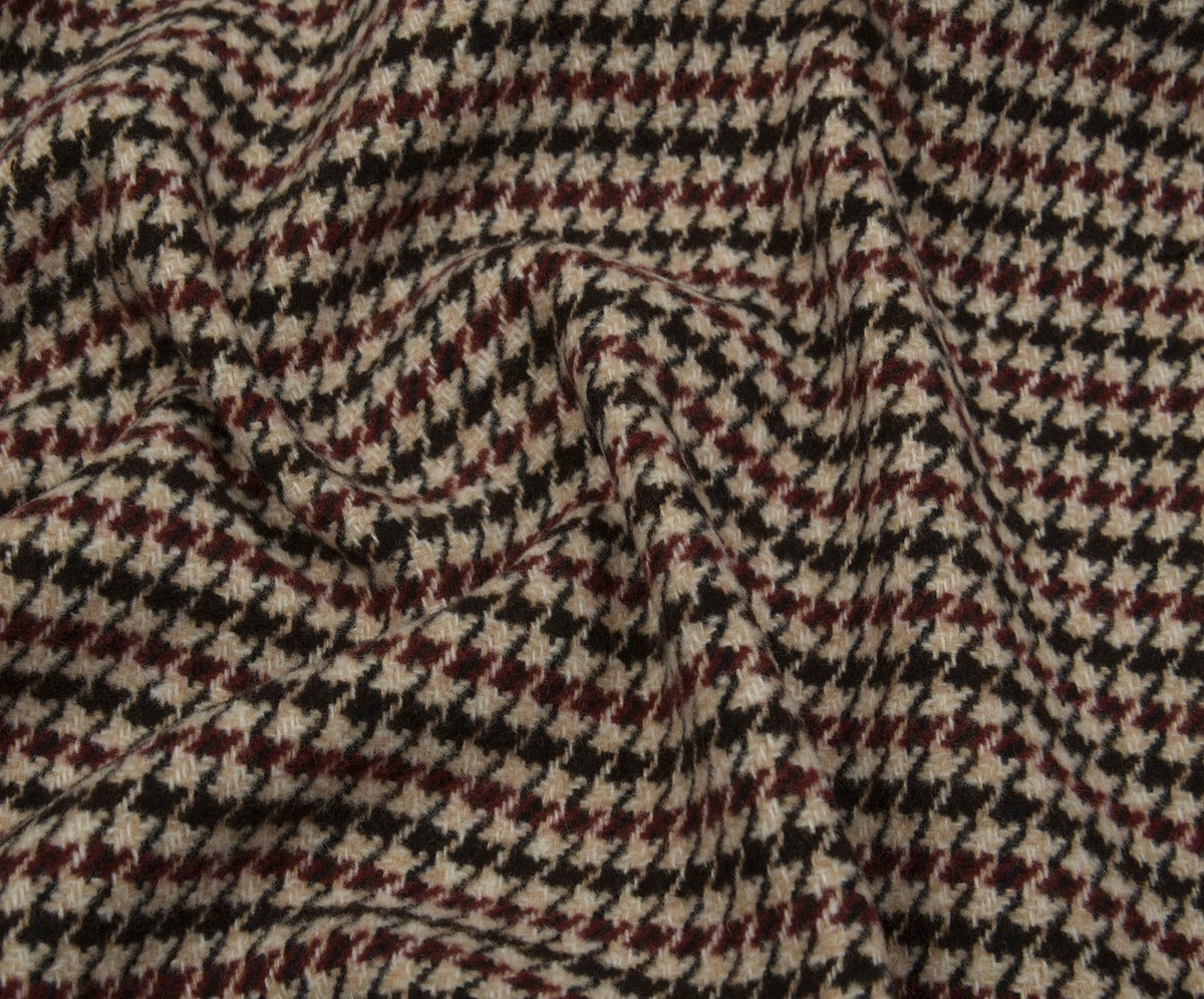 KAZAYAĞI DESENLİ KABANLIK KAŞE KUMAŞ - BORDO
