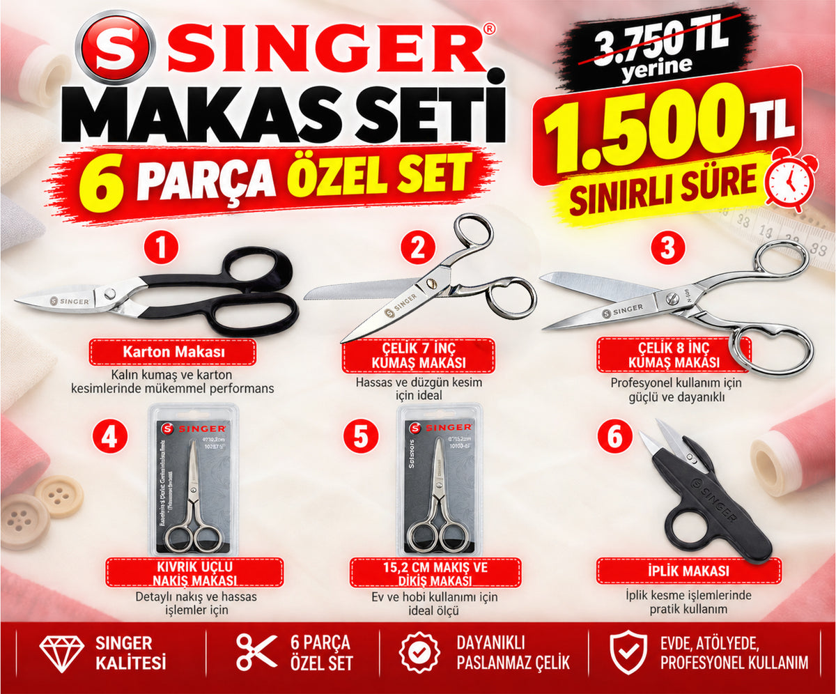 SİNGER DİKİŞ - NAKIŞ VE HOBİ MAKAS SETİ