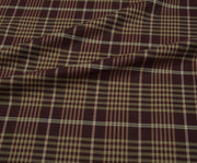 LİKRALI EKOSE DESENLİ KUMAŞ - BORDO