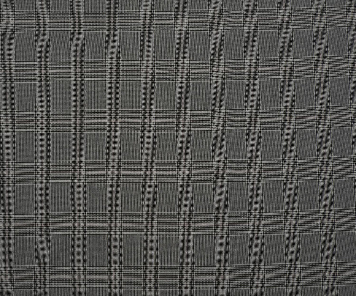 LİKRALI EKOSE DESENLİ KUMAŞ - GRİ