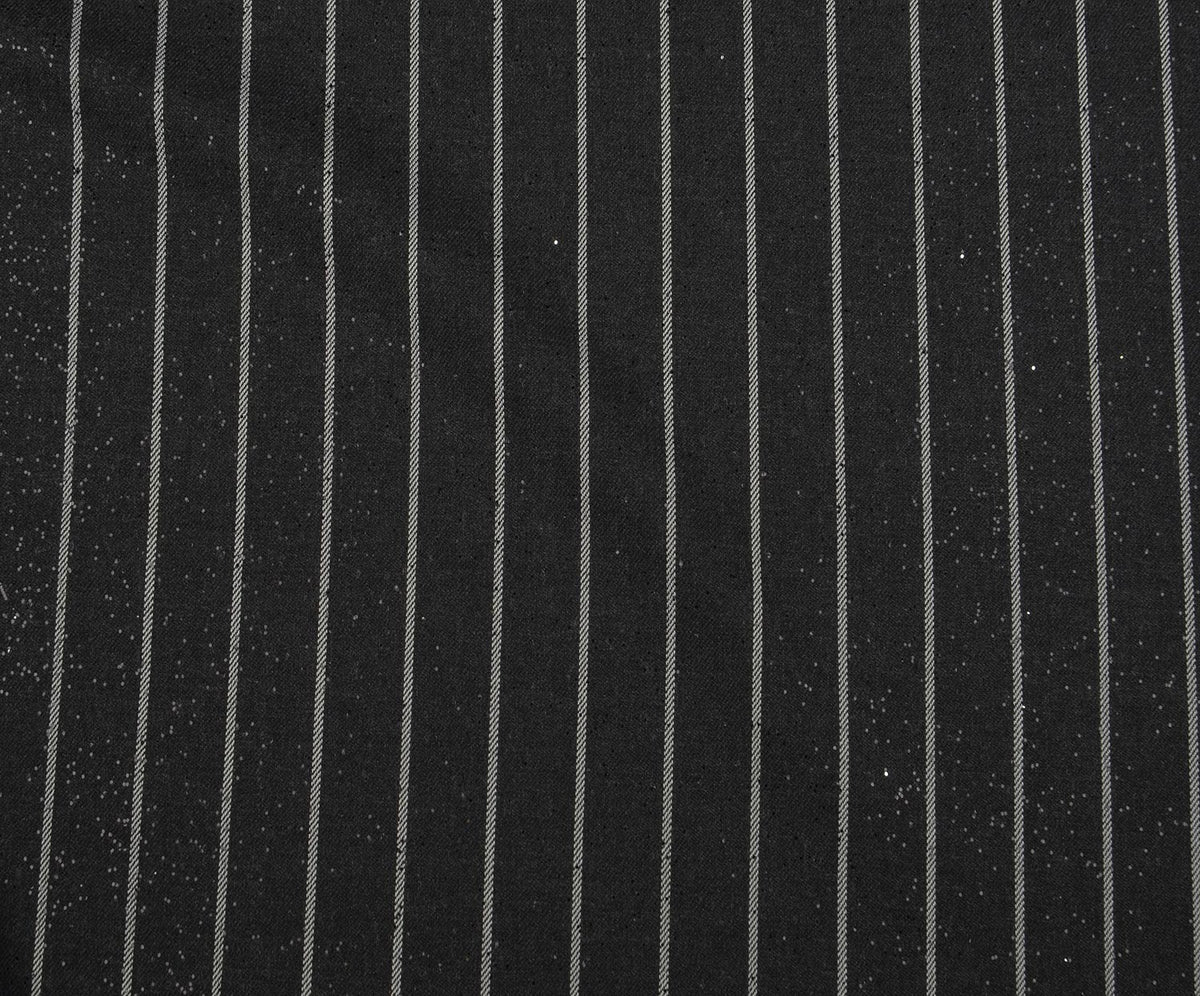 STRETCH STRIPED SKIRT AND JACKET FABRIC - ANTHRACITE