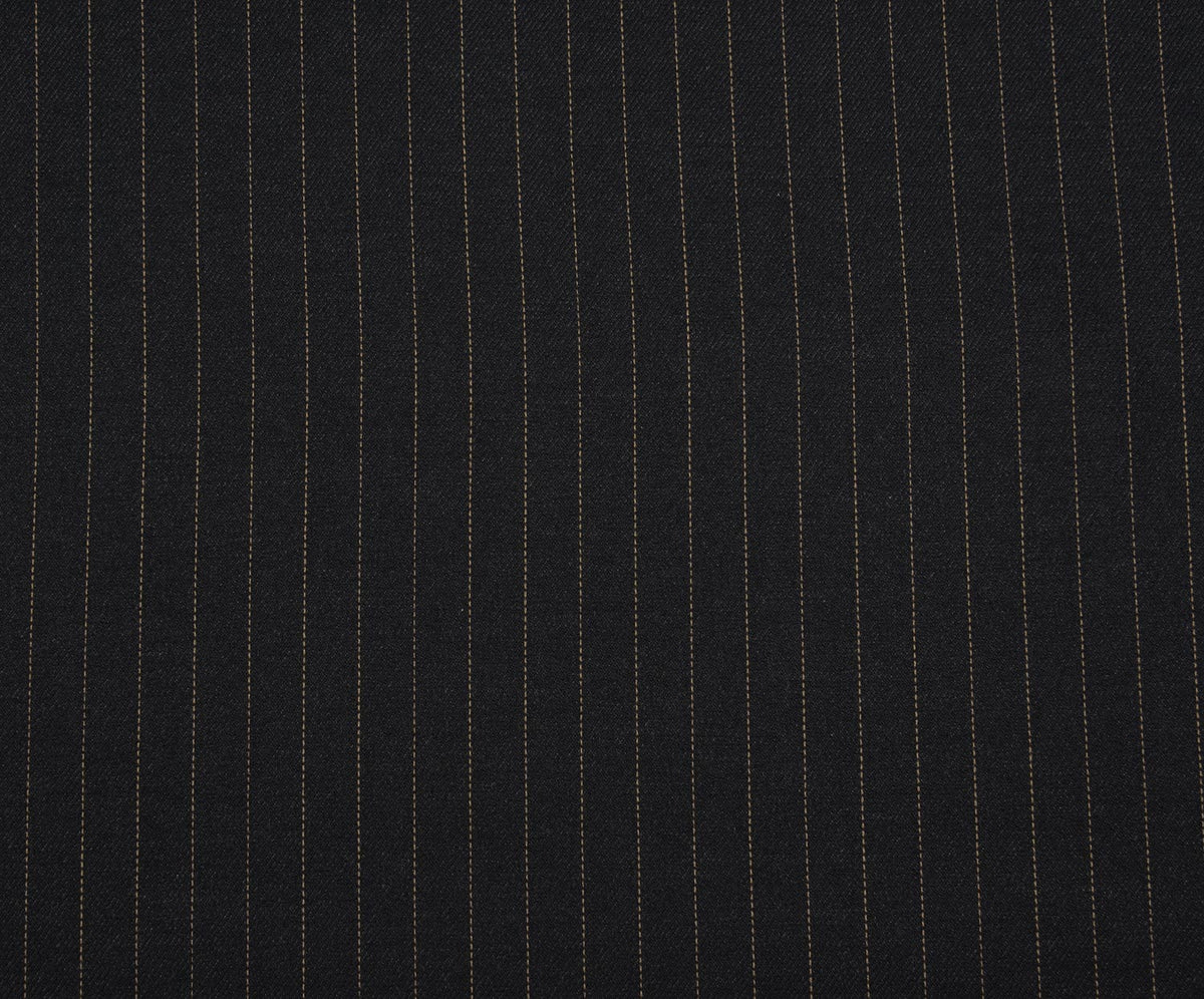 STRETCH STRIPED SKIRT AND JACKET FABRIC - NAVY BLUE