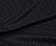 STRETCH STRIPED SKIRT AND JACKET FABRIC - NAVY BLUE