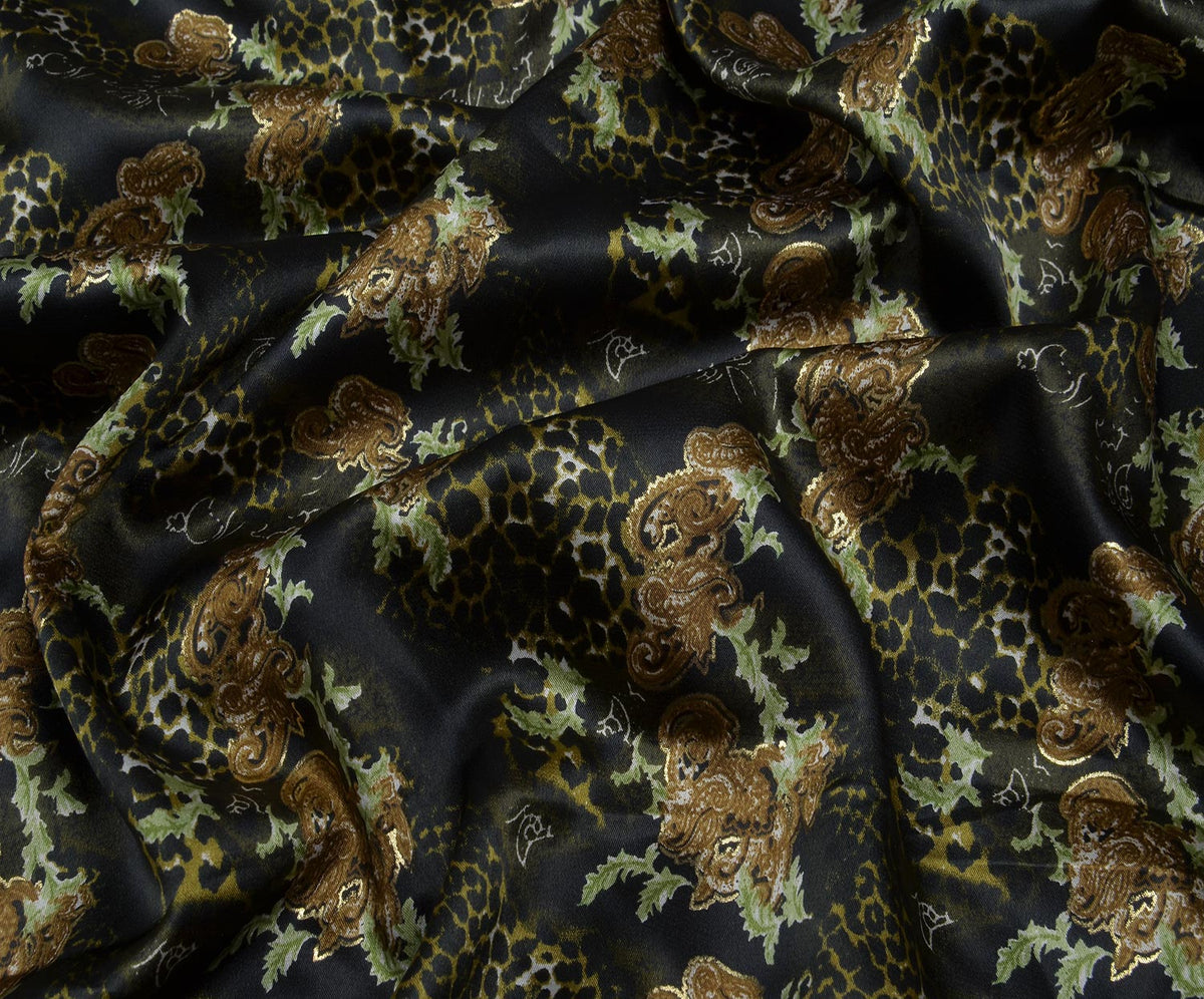 STRETCH SATIN FABRIC - GREEN
