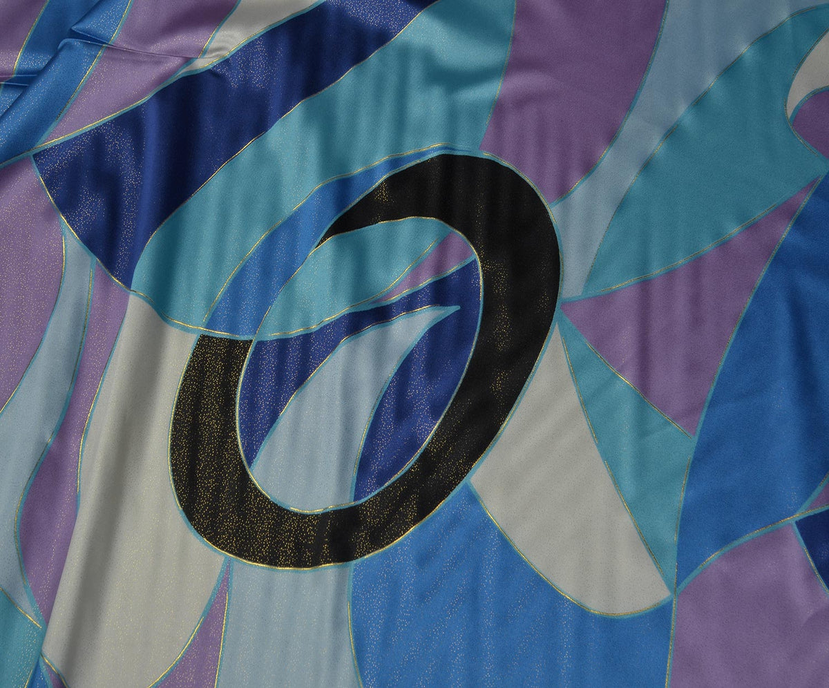 STRETCH SATIN FABRIC - BLUE