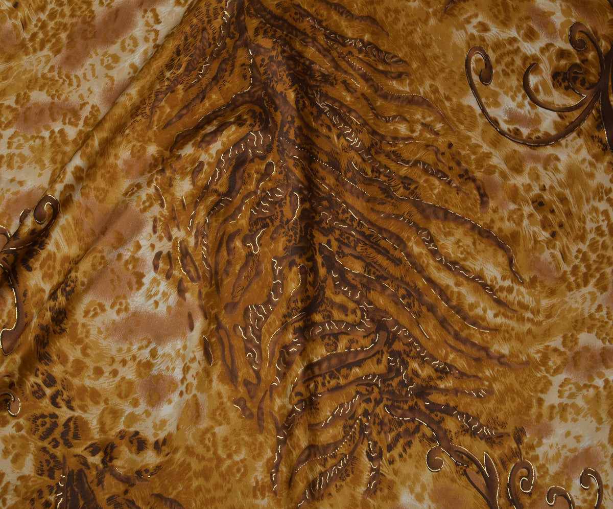 STRETCH SATIN FABRIC - CAMEL