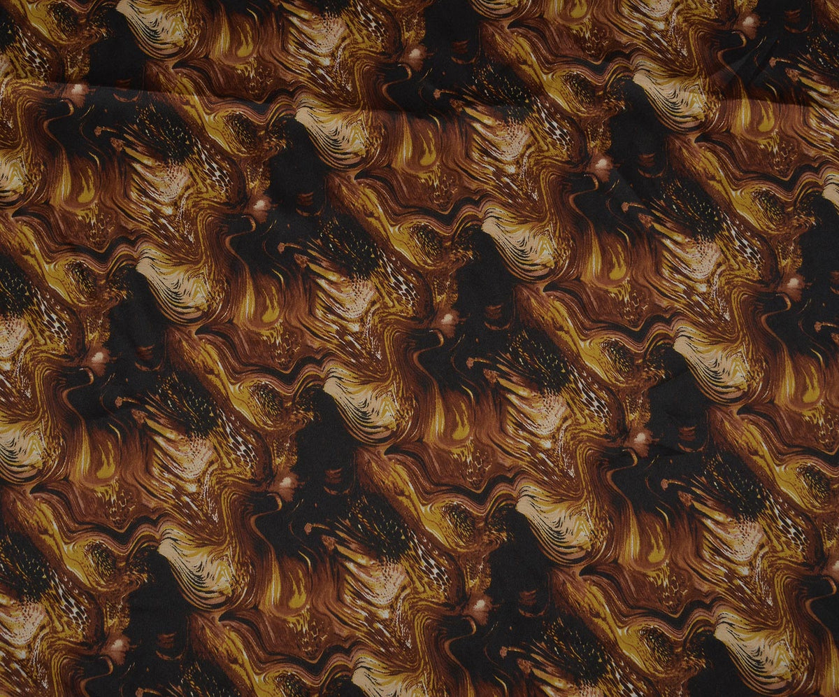 STRETCH SATIN FABRIC - CAMEL