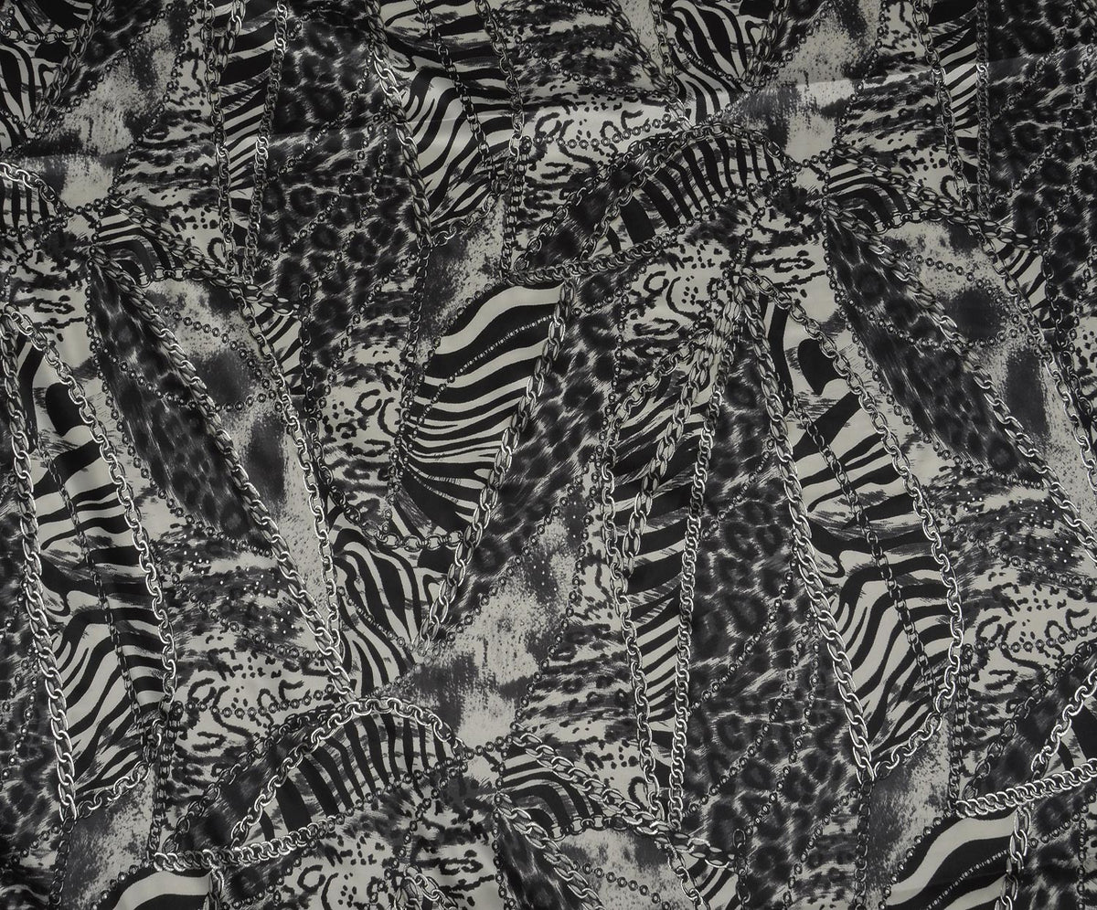 STRETCH SATIN FABRIC - BLACK