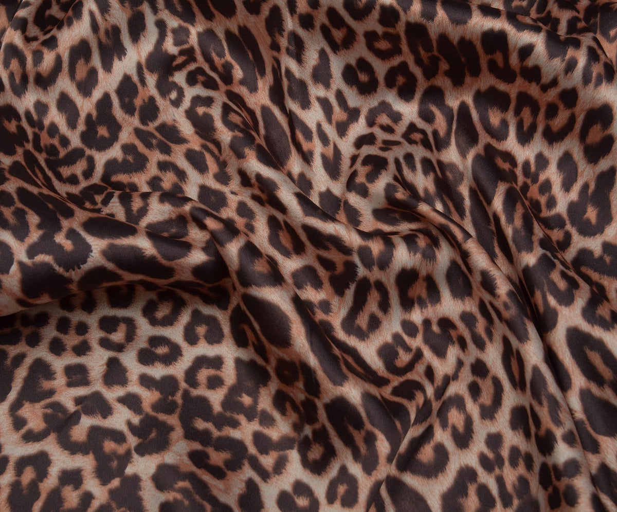 SATIN FABRIC - BROWN