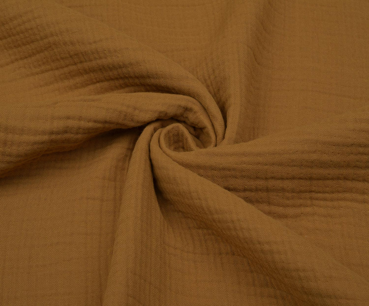 4-LAYER MUSLIN FABRIC - CAMEL