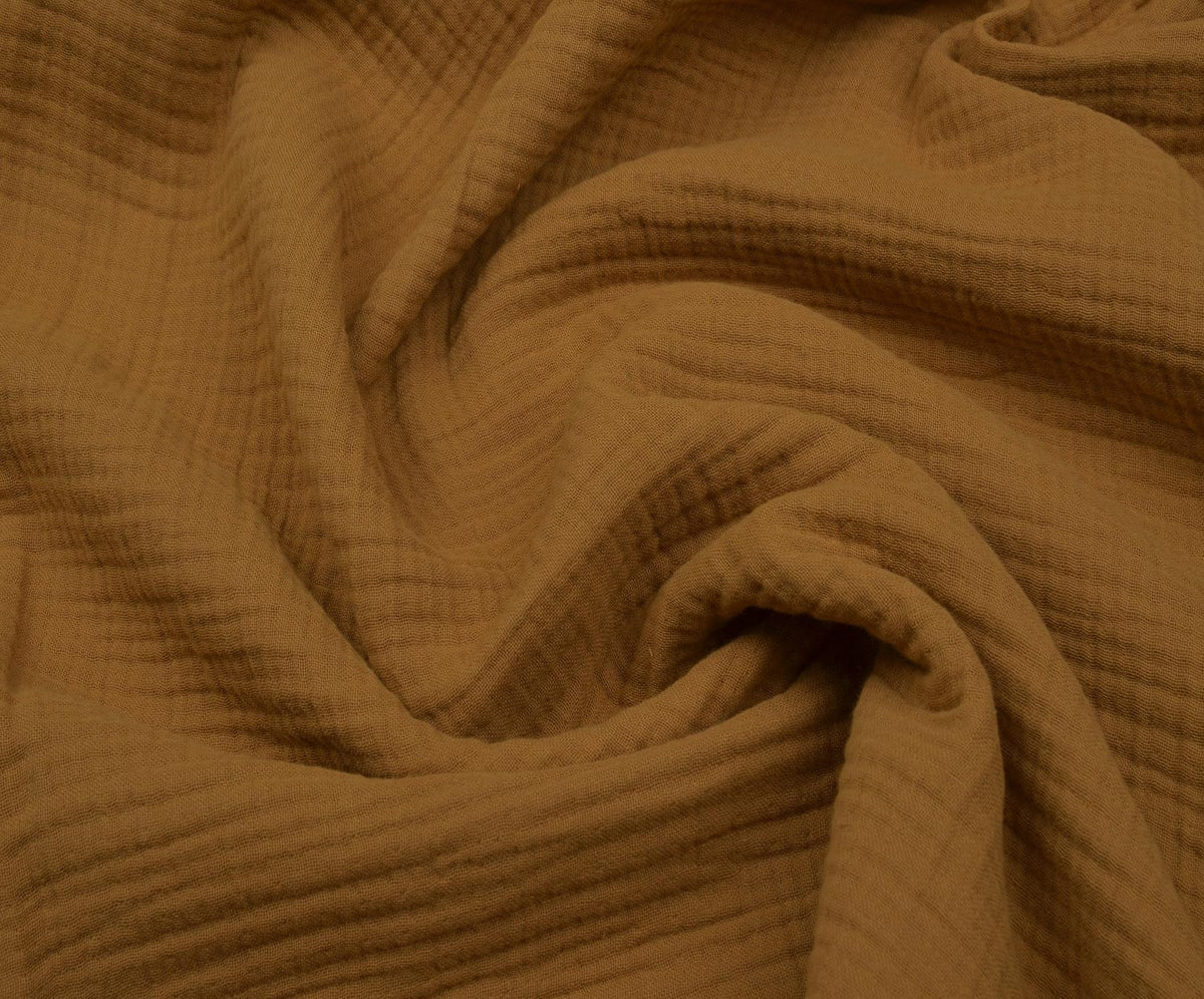 4-LAYER MUSLIN FABRIC - CAMEL