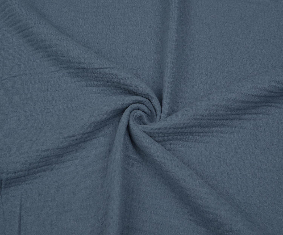 4-LAYER MUSLIN FABRIC - INDIGO