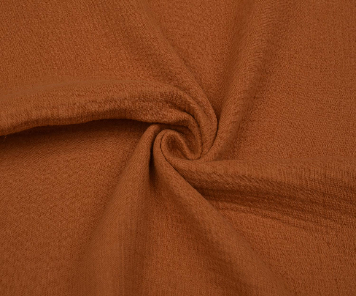 4-LAYER MUSLIN FABRIC - BRICK