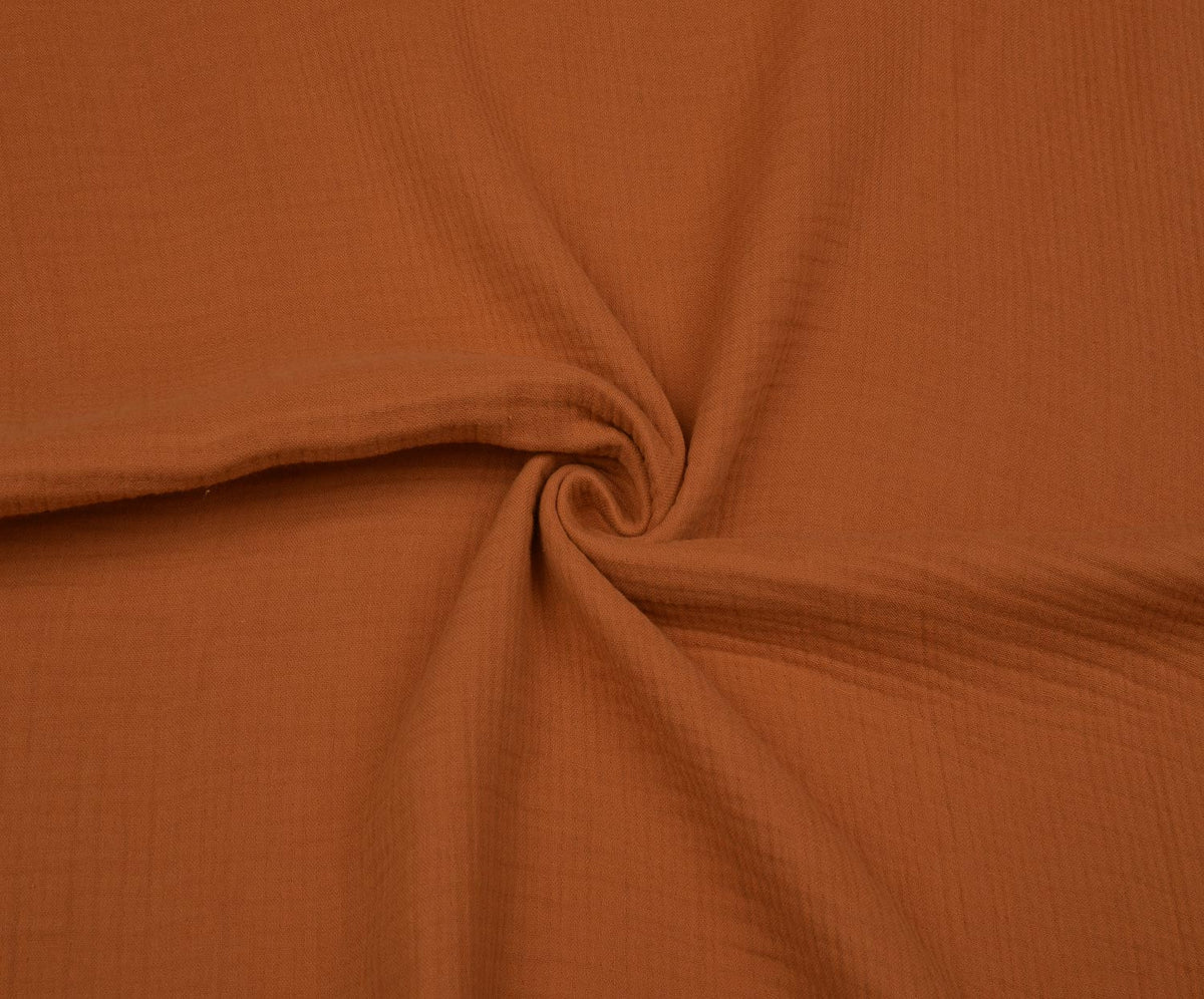 4-LAYER MUSLIN FABRIC - BRICK