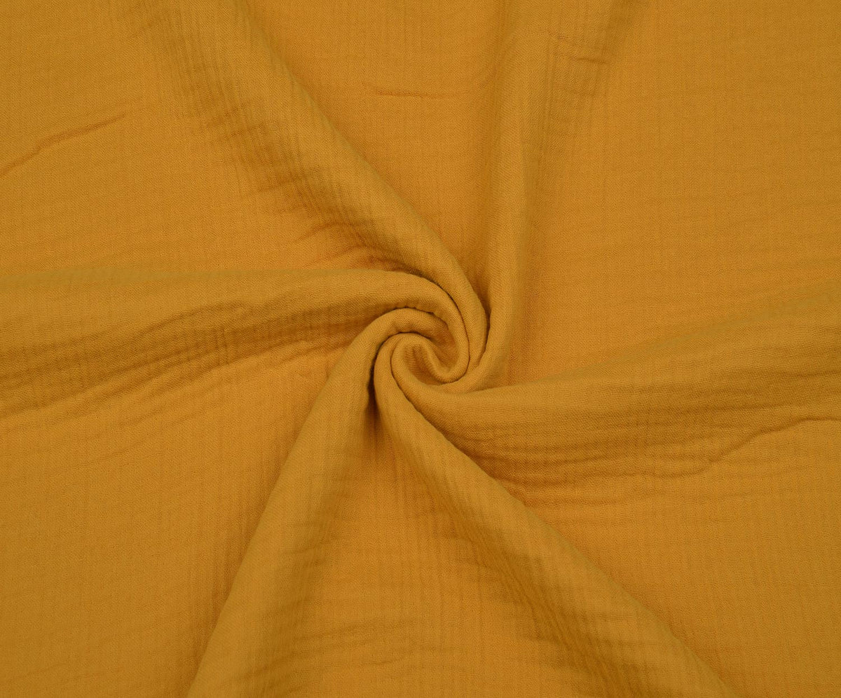 4-LAYER MUSLIN FABRIC - SAFFRON