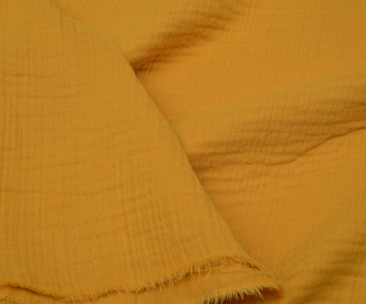 4-LAYER MUSLIN FABRIC - SAFFRON