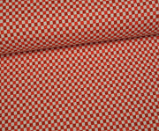 GINGHAM PATTERNED DUCK LINEN FABRIC - RED