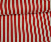PREMIER STRIPES DUCK LINEN FABRIC - RED