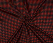 HOUNDSTOOTH PATTERNED LINING FABRIC - RED