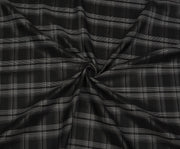 PLAID PATTERNED LINING FABRIC - GRAY