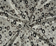 PATTERNED SATIN FABRIC - GRAY