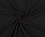 DÖKÜMLÜ İNCE ELBİSE ETEK TAKIMLIK - SİYAH